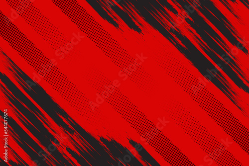 Black and red abstract grunge texture with halftone background
