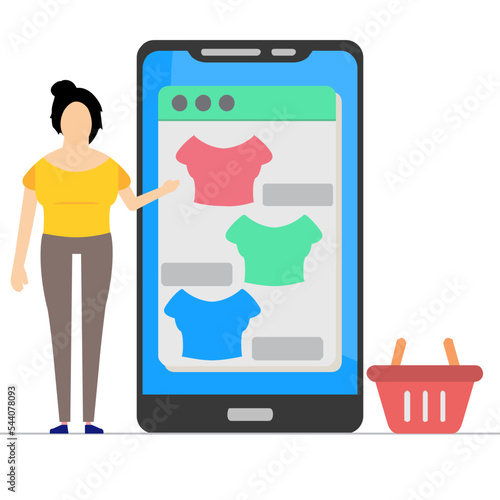 Oline Shopping Illustration
