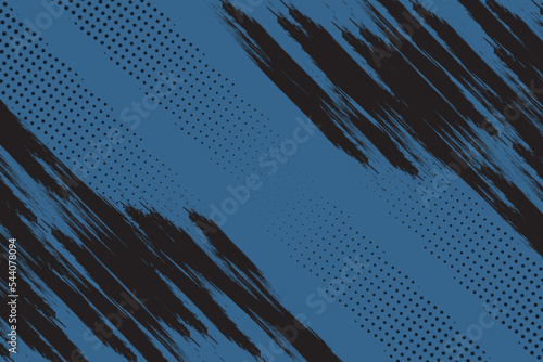 Black and blue abstract grunge texture with halftone background