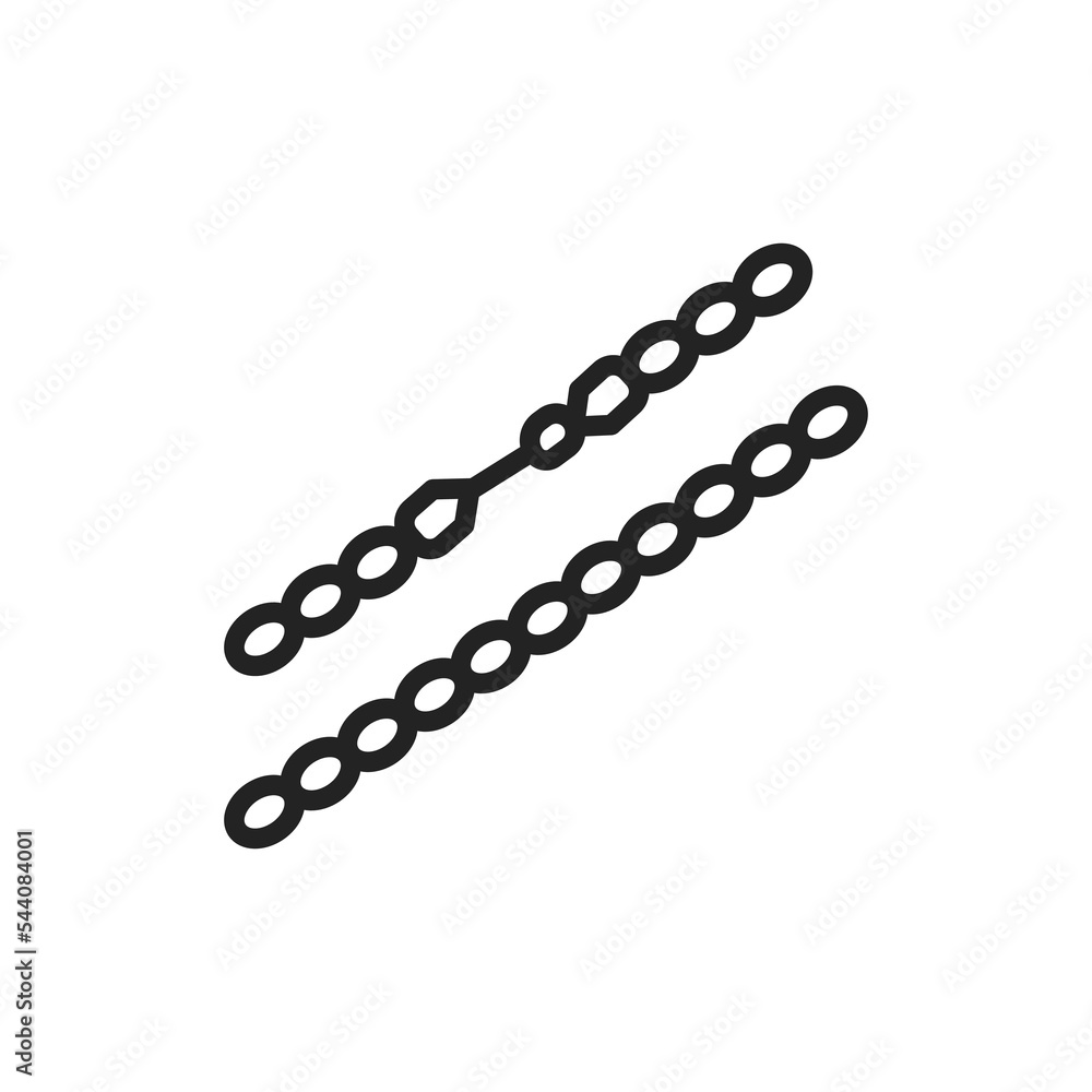 Gold chain line icon. Isolated vector element. Gold chain line icon. Isolated vector element.
