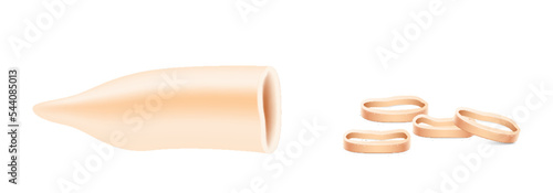 Squid realistic boiled and chopped meat for salad. Marine seafood product and healthy nutrition