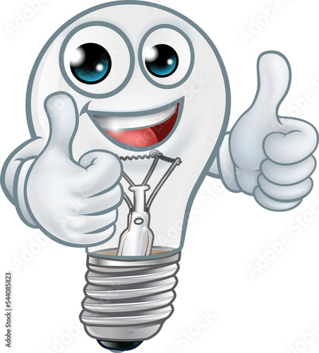 Light Bulb Cartoon Characte...