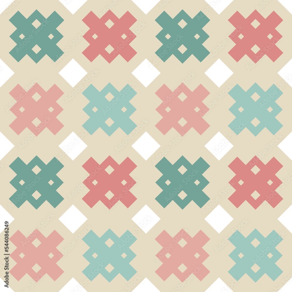 Abstract pastel colored mosaic pattern consisting of elements of christmas colors Abstract pastel colored mosaic pattern consisting of elements of christmas colors