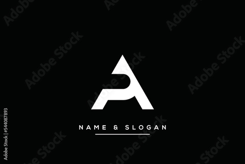 Abstract letters AP, PA logo vector icon.
