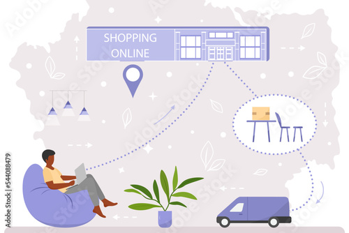 People Online Shopping Store Order Delivery App