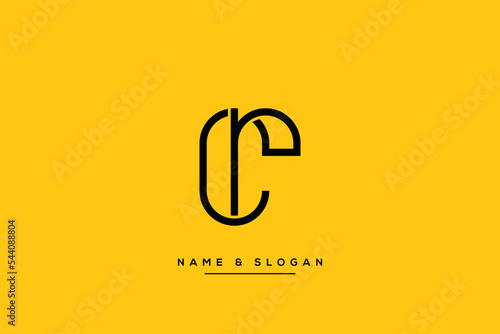 Abstract CR, RC, C, R Letters Logo Monogram icon.