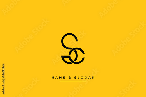Abstract CS, SC, C, S Letters Logo Monogram icon