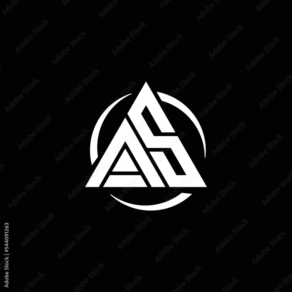Letter AS geometric logo vector. Letter AS geometric logo vector.