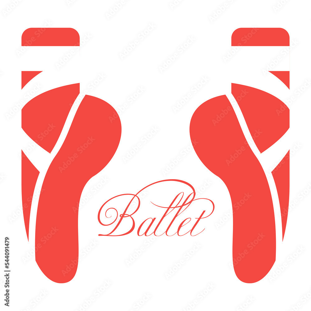 Ballet isolated with a beautiful text. Vector Illustration Stock ...