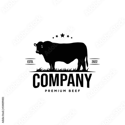 Cow logo vector.