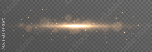 Vector magic light on isolated transparent background. Light png. Dust particles, magical glow png. Christmas light.