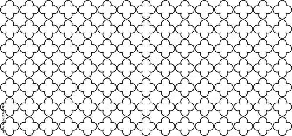 quatrefoil seamless pattern. medieval texture in church. geometric moroccan background. abstract arabic pattern. Vector wallpaper