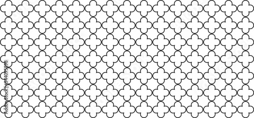 quatrefoil seamless pattern. medieval texture in church. geometric moroccan background. abstract arabic pattern. Vector wallpaper