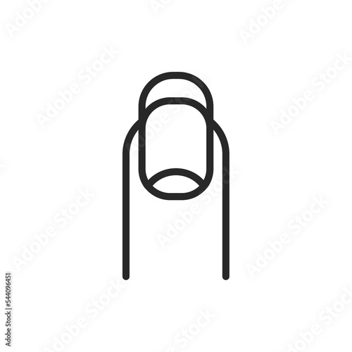Manicure color line icon. Isolated vector element.