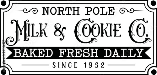 north pole milk & cookie co sign 