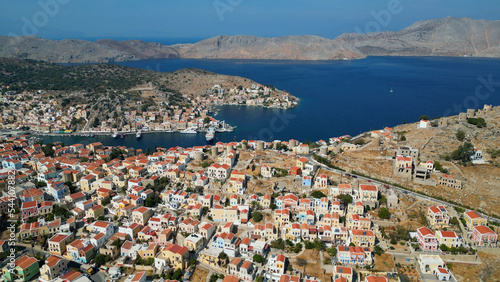 Symi is a Greek island, part of the Dodecanese island group. It’s known for its beaches, an annual music festival and for the harbor at Symi Town, surrounded by colorful neoclassical houses. © Tarik GOK