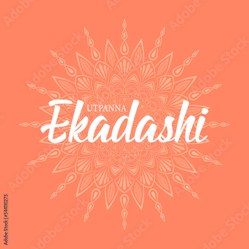 Indian event Utpanna Ekadashi banner template.
