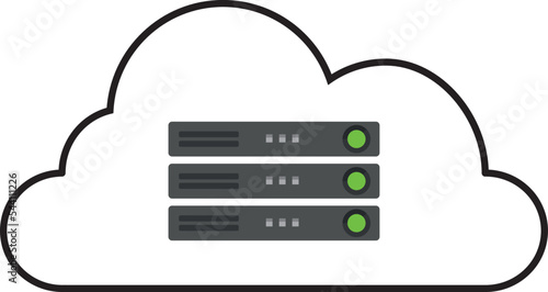 Einfache Vektorgrafik eines Storage Backups