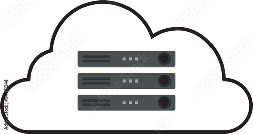 Einfache Vektorgrafik eines Storage Backups