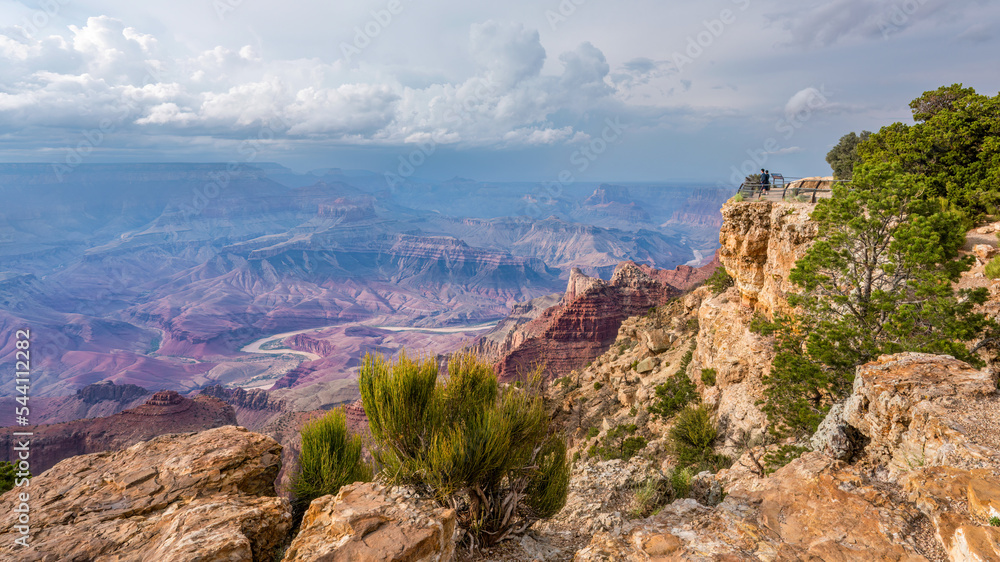 Clearing Monsoon rain storm at Navajo Point - Grand Canyon National Park - South Rim Clearing Monsoon rain storm at Navajo Point - Grand Canyon National Park - South Rim