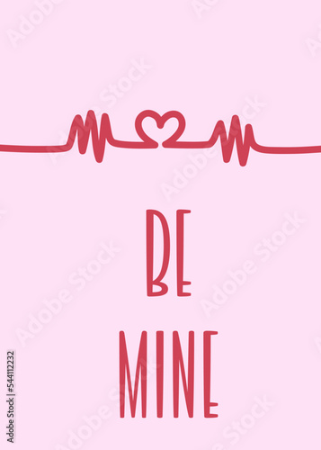 Valentine's day Cards in Minimalism.  Collection includes trendy greeting cards