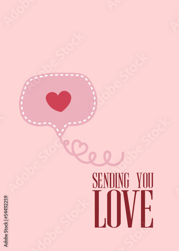 Valentine's day Cards in Minimalism.  Collection includes trendy greeting cards