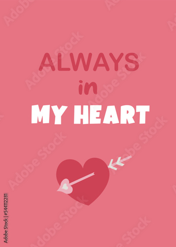 Valentine's day Cards in Minimalism.  Collection includes trendy greeting cards