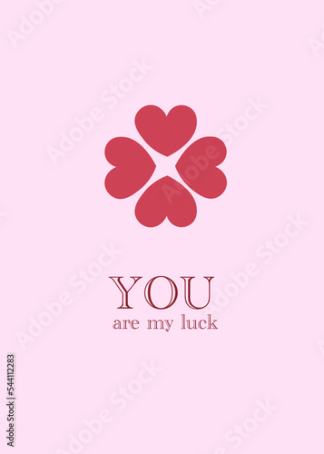 Valentine's day Cards in Minimalism.  Collection includes trendy greeting cards