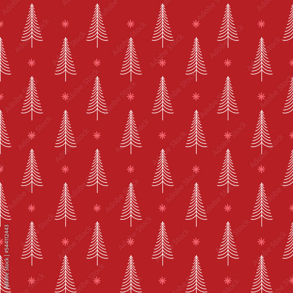 Christmas tree seamless pattern. Christmas tree seamless pattern.