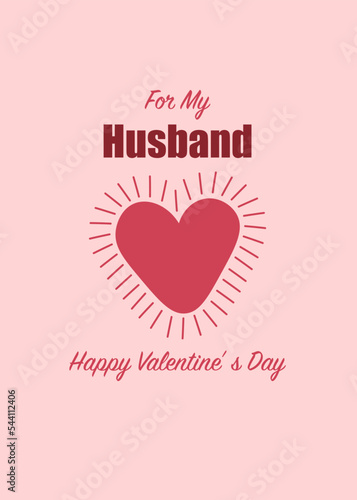 Valentine's day Cards in Minimalism.  Collection includes trendy greeting cards