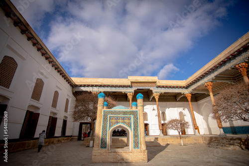 The central courtyard of the Naqshbandiya pilgrimage site in Bukhara. Uzbekistan. photo