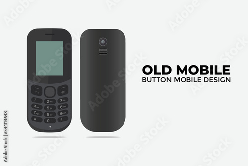 Botton Traditional mobile set, Symbian Bold Phone - Vector Design photo