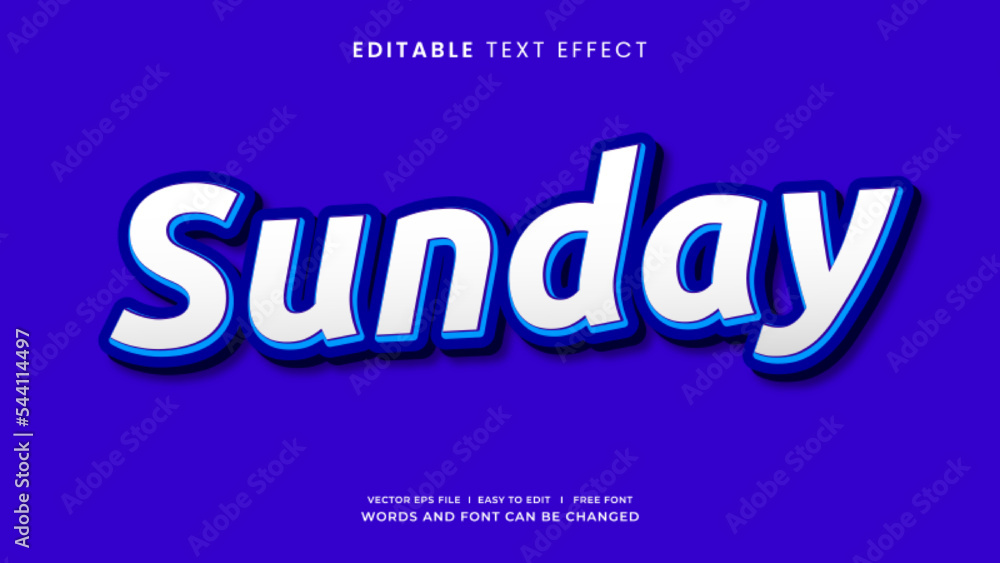Blue Sunday Editable Text Effect Blue Sunday Editable Text Effect