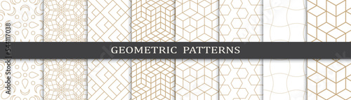 Set of arabic seamless patterns. Asian geometric traditional design islamic pattern. Seamless arabic ramadan pattern.