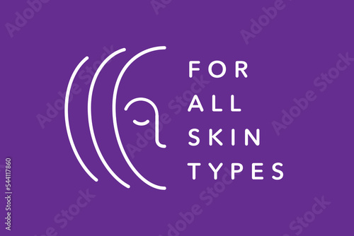For all skin types vector icon badge logo