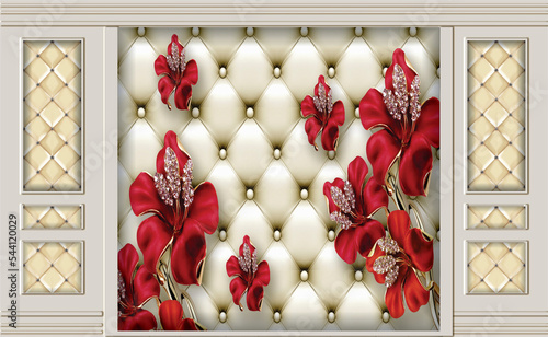 red and white beans decor flex wallppaer photo