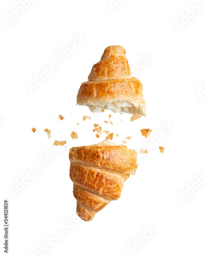 Appetizing croissant isolated on white background