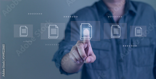 Wallpaper Mural Businessmen are choosing documents, patterns, data to keep their business going. Torontodigital.ca