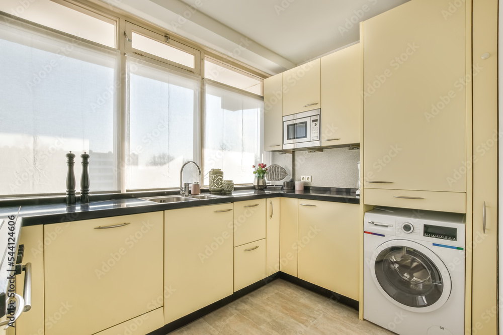 Interior of modern white kitchen Interior of modern white kitchen
