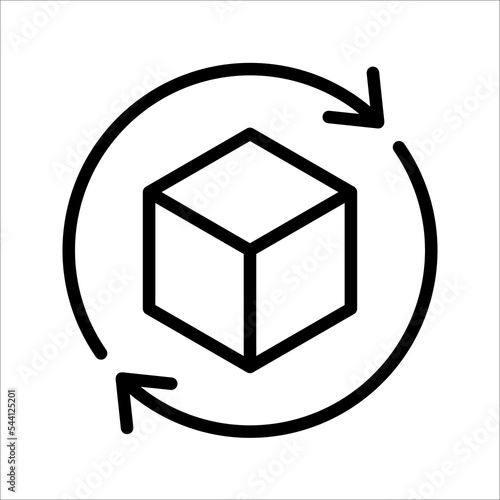 Vector return shipping icon. Premium quality graphic design for websites, web design, mobile app, infographics.