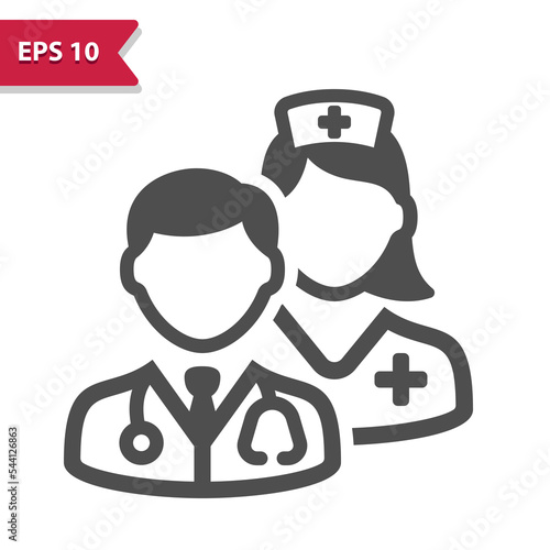 Medical Team Icon. Doctor, Nurse