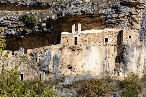 hermitage of San Bartolomeo in Legio in the Orfento valley. Majella national park. Abruzzo, Italy