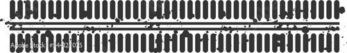 Car tire track flat silhouette