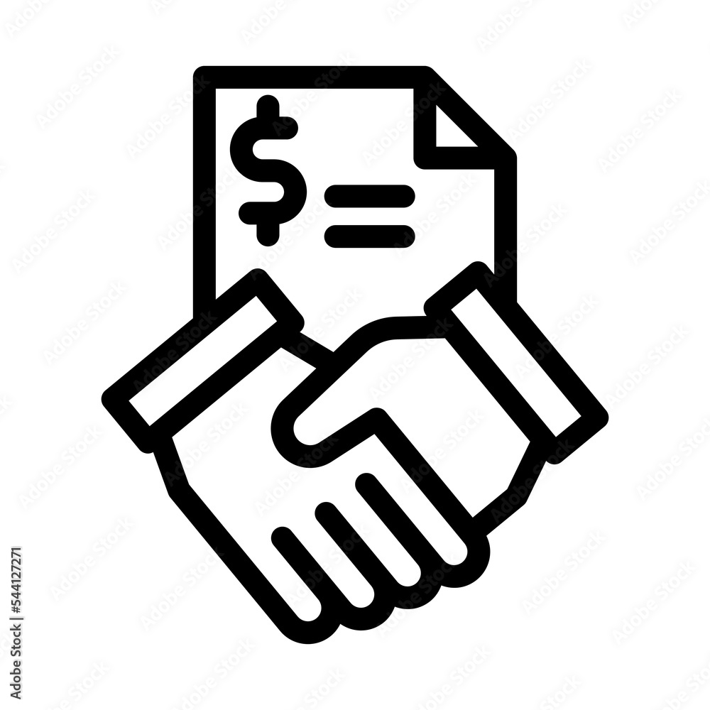 agreement line icon illustration vector graphic