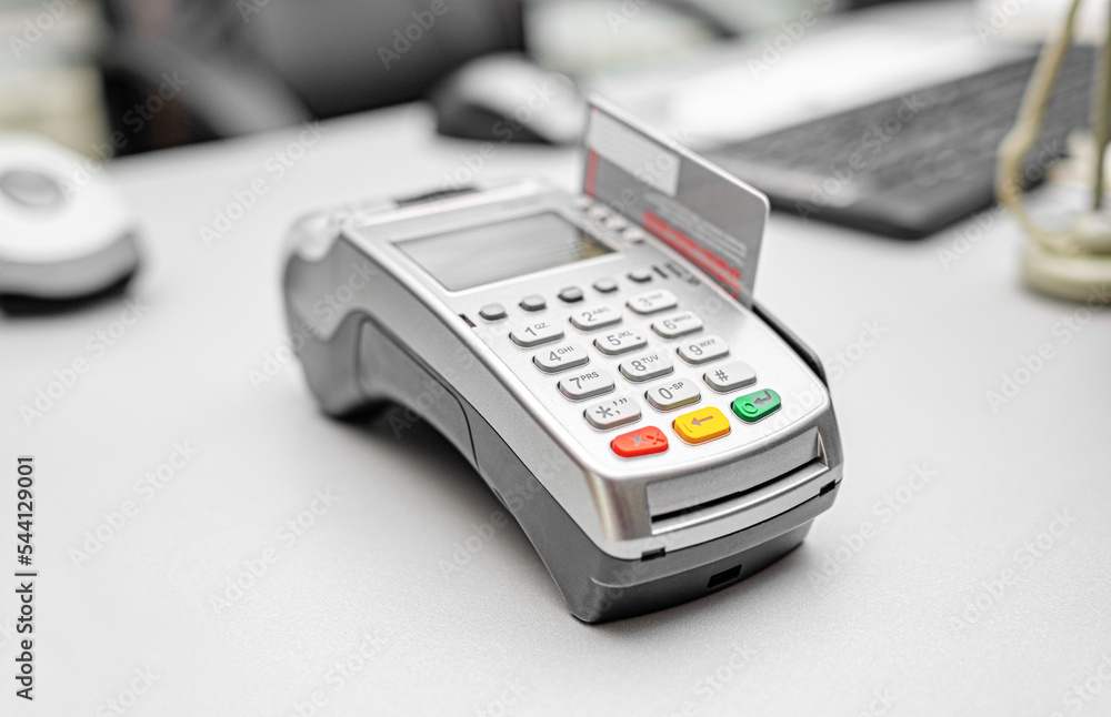 Bank payment terminal.