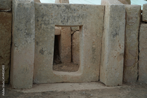 malta megalitic temple archeological site photo