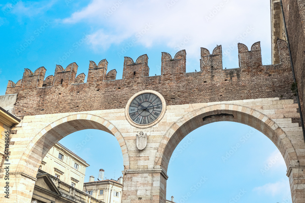 The beautiful and ancient Portoni della Bra in Verona