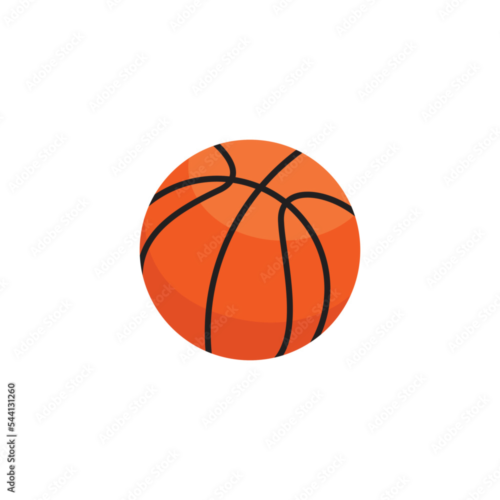 Orange classic basketball. Vector illustration