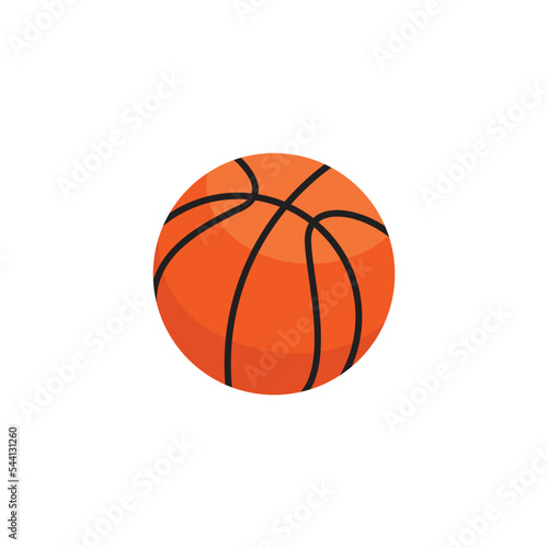 Orange classic basketball. Vector illustration