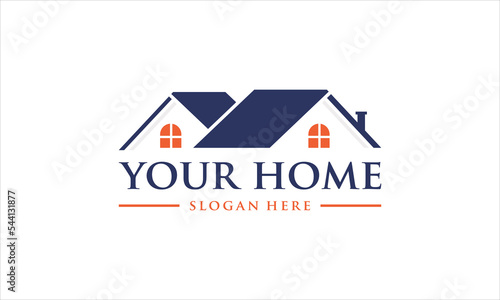 Real estate logo design simple vector image